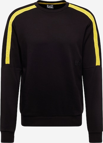 EA7 Emporio Armani Sweatshirt in Zwart: voorkant