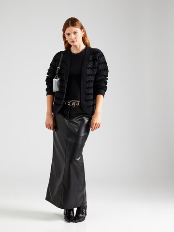 ABOUT YOU Knit Cardigan 'Liv' in Black