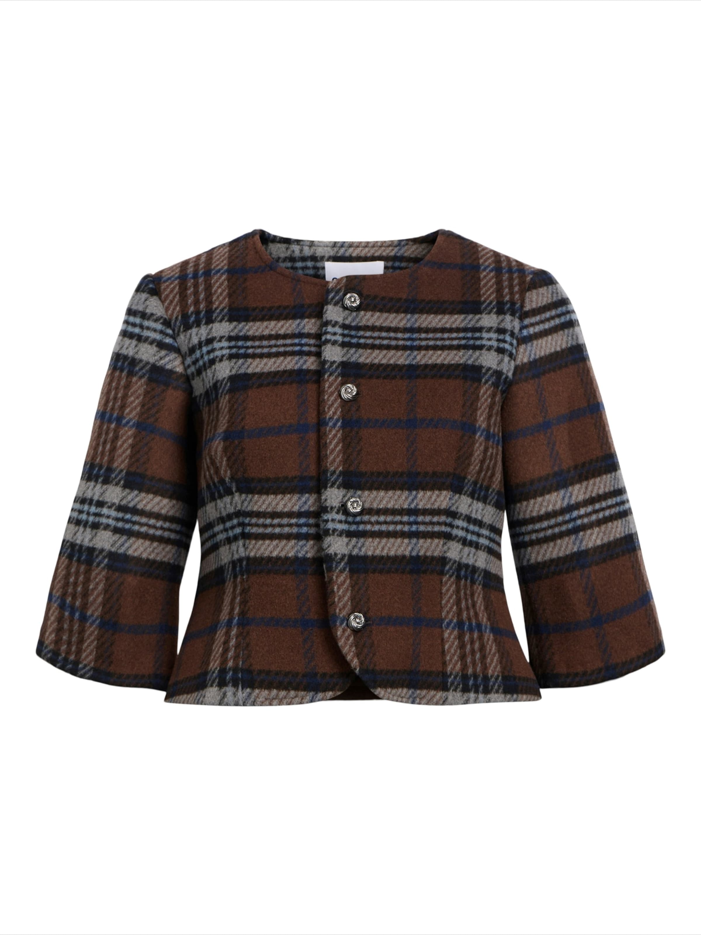 Giacca di mezza stagione OBJECT di colore marino / cioccolato / grigio chiaro, Visualizzazione prodotti