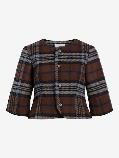 Demisezoninė striukė iš OBJECT, spalva – tamsiai mėlyna jūros spalva / šokolado spalva / šviesiai pilka, Prekių apžvalga