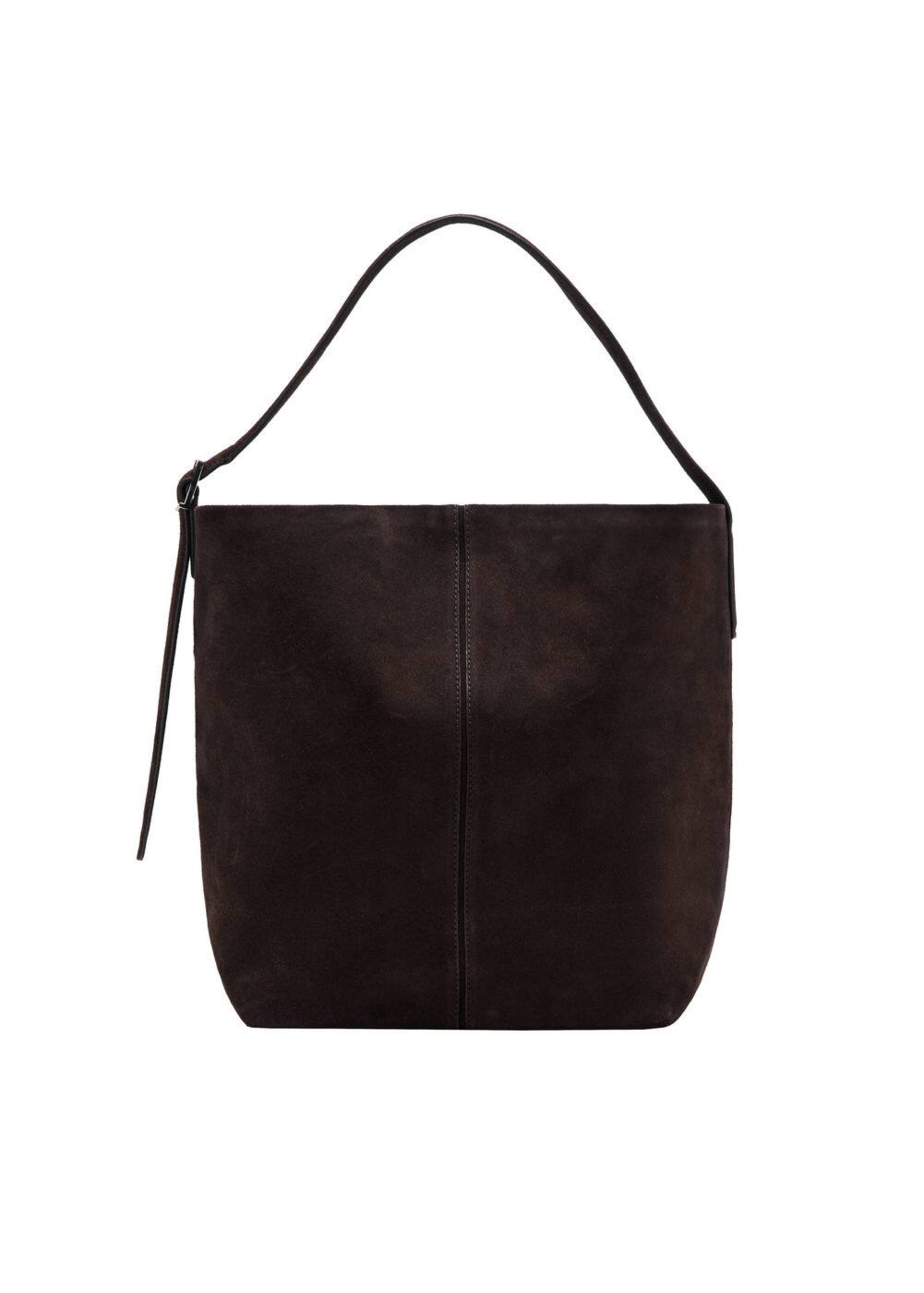 MANGO Shoulder Bag 'Carnaby' in Brown: front
