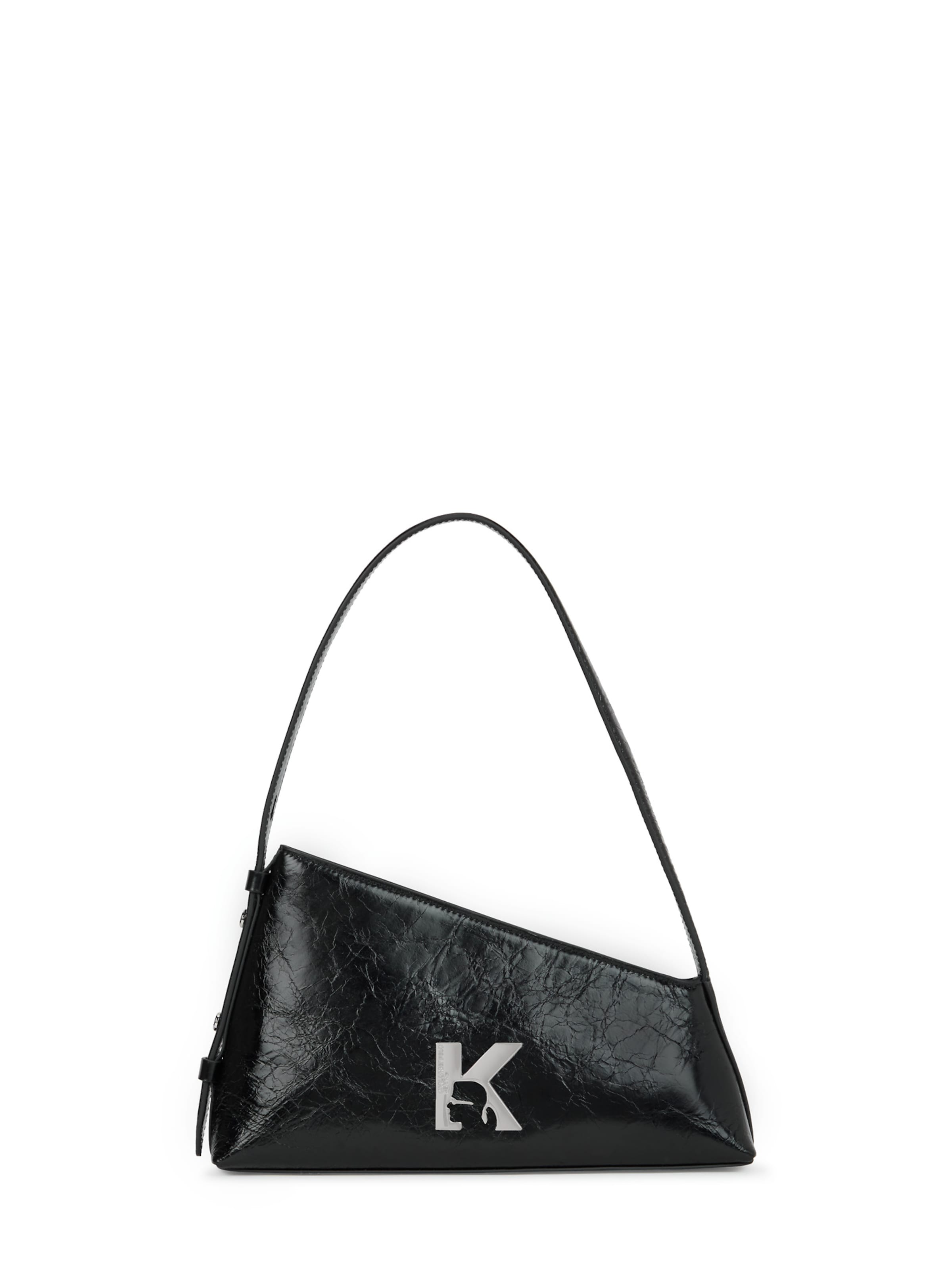 KARL LAGERFELD JEANS Чанта за през рамо ' Geo Hochglänzende Schultertasche ' в черно: отпред