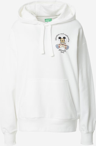 UNITED COLORS OF BENETTON Sweatshirt in White: front