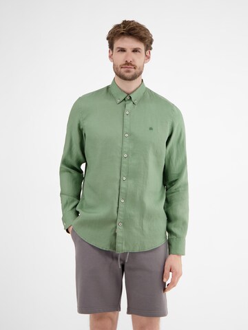 LERROS Regular fit Button Up Shirt in Green: front