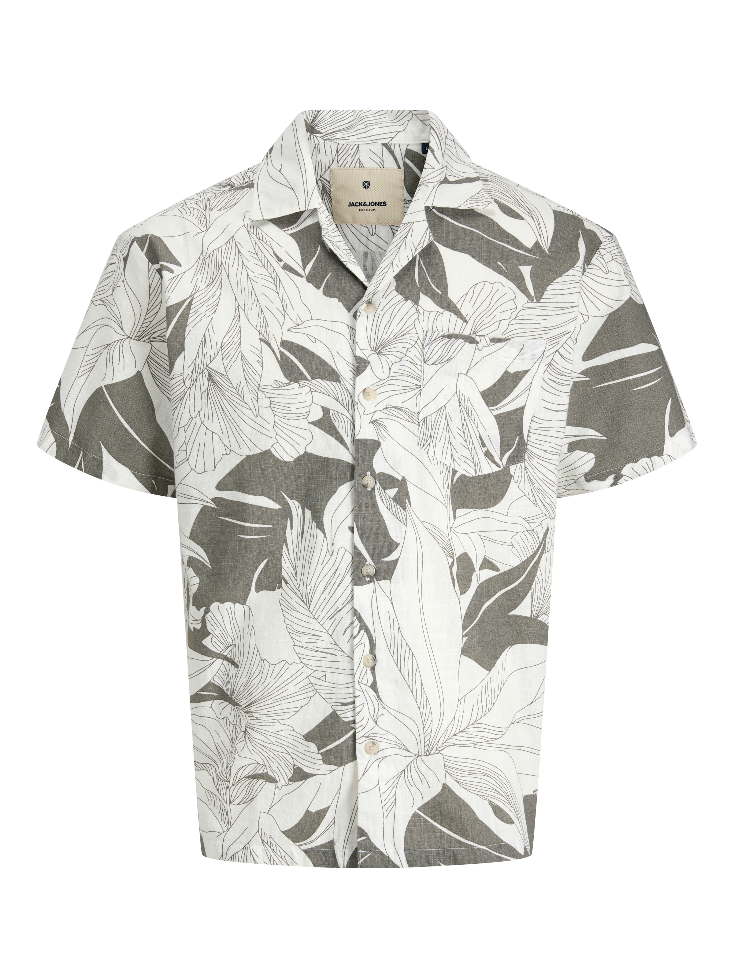 Coupe regular Chemise 'JPRBLUBahamas' Jack & Jones Premium en gris : devant