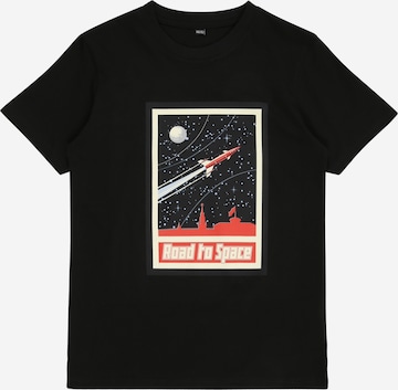 Mister Tee Shirt 'Road To Space' in Zwart: voorkant
