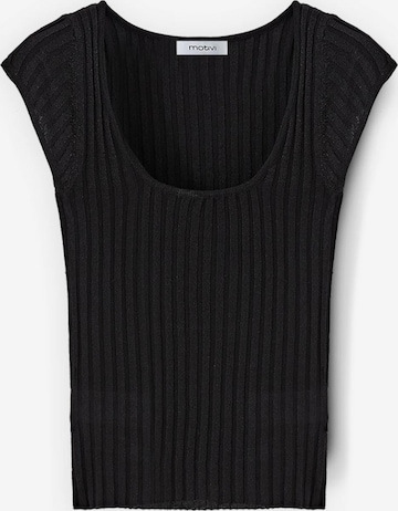 Tops en tricot MOTIVI en noir : devant
