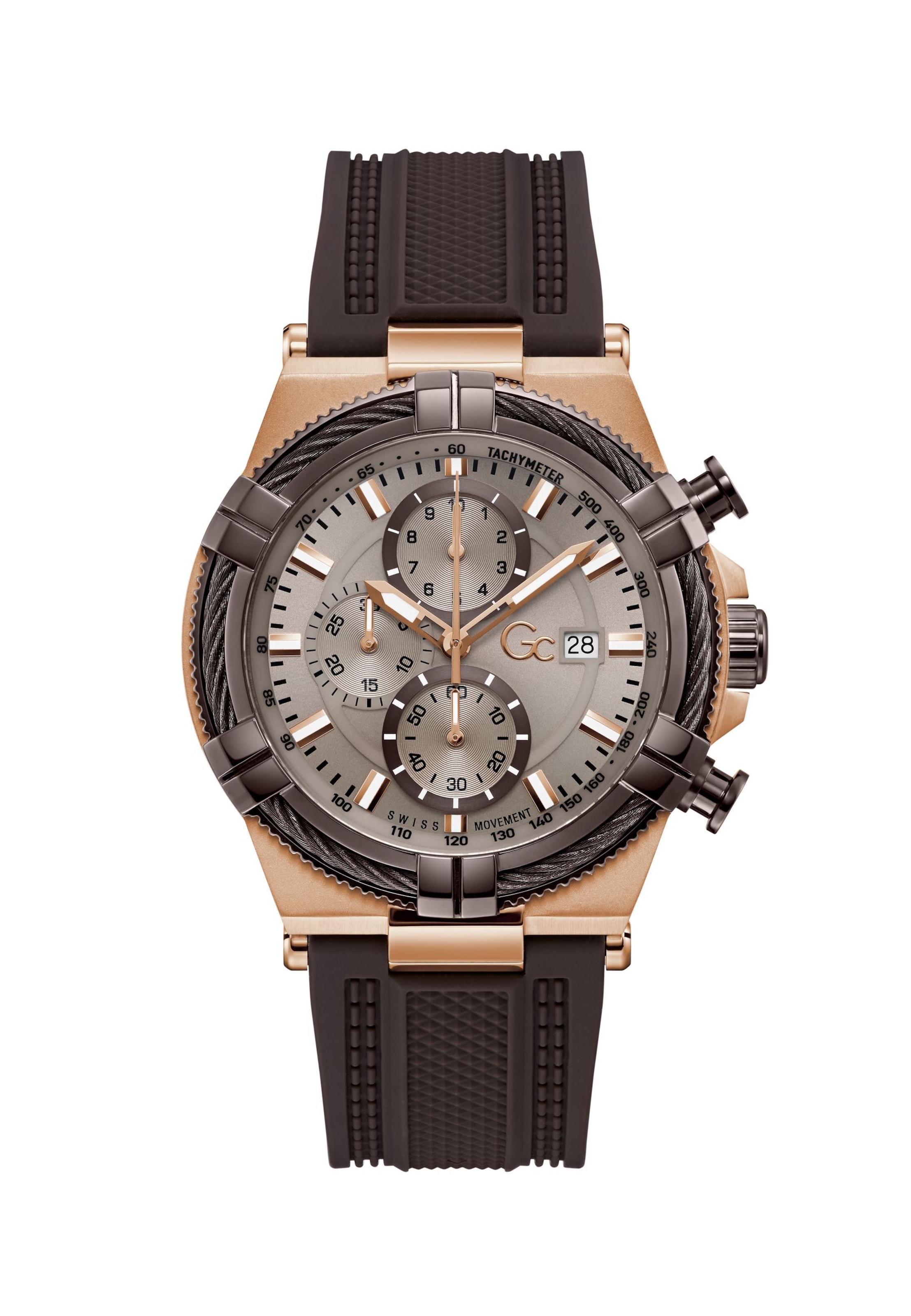 Gc Analog watch in Brown: front