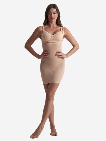 Bye Bra Miederkleid 'Powermesh Open Bust Dress' in Beige
