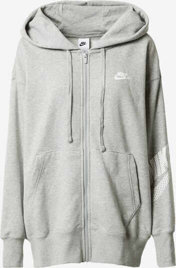 Nike Sportswear Veste de survêtement en gris chiné / blanc, Vue avec produit