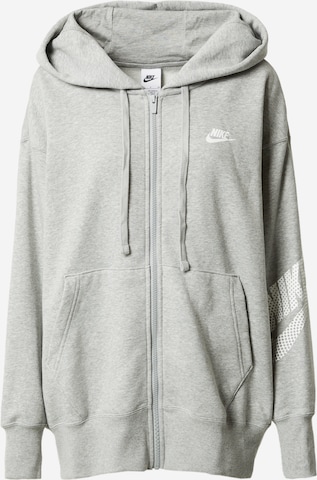 Nike Sportswear Tepláková bunda - Sivá: predná strana