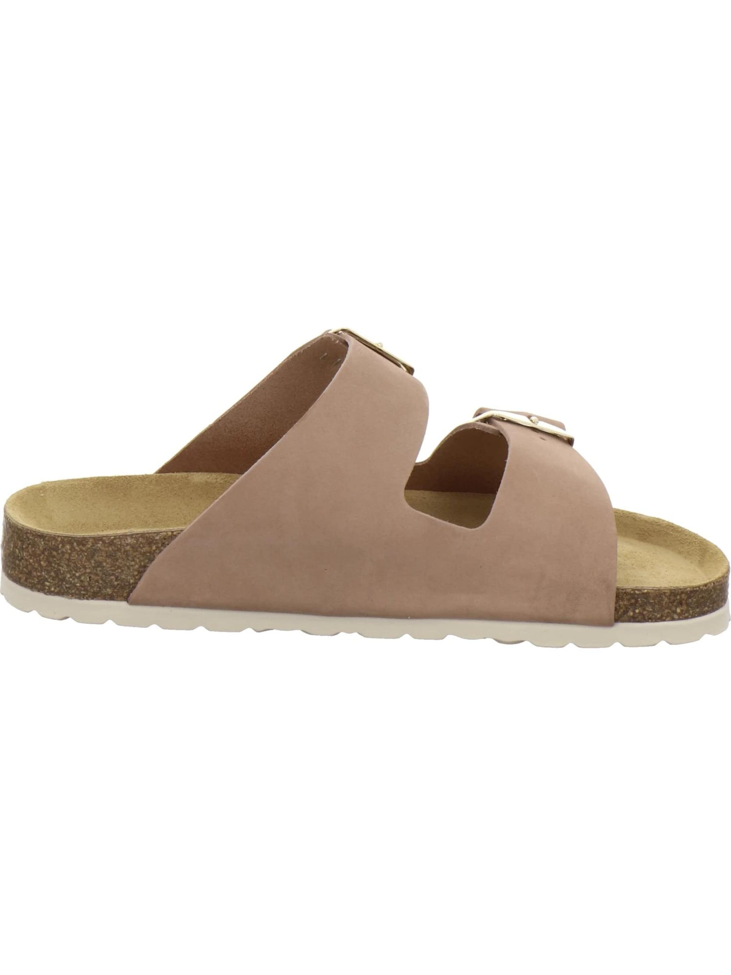 AFS-Schuhe Pantolette 'Pantoletten Damen Zweischnaller piedra' in Beige