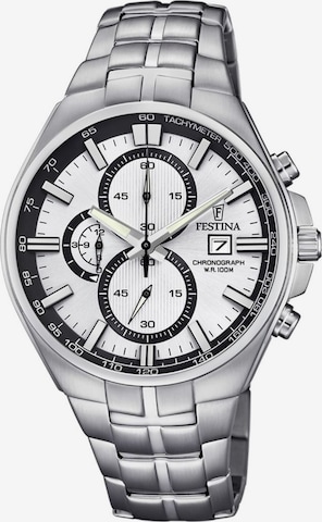 Montre à affichage analogique FESTINA en argent : devant