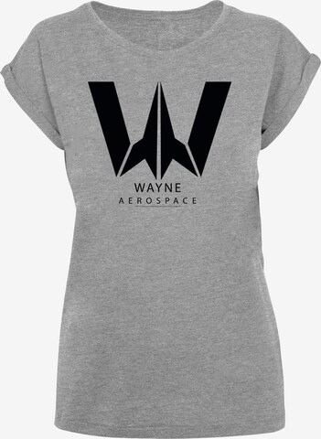 F4NT4STIC Shirt 'DC Comics Justice League Movie Wayne Aerospace' in Grey: front