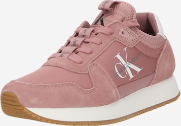 Baskets basses Calvin Klein Jeans en rose : devant