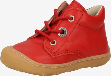 Pepino First-Step Shoes in Red: front