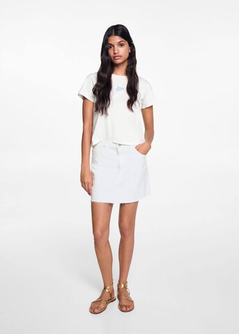 MANGO TEEN Skirt 'Minif' in White