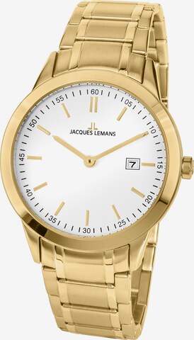 Jacques Lemans Analoguhr in Gold: predná strana