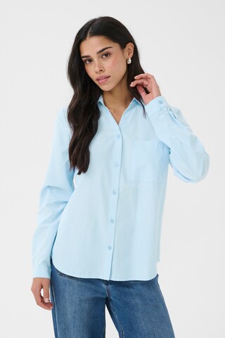 Kaffe - Blusa 'KAmilia' em azul: frente