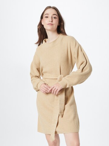 Robes en maille GLAMOROUS BLOOM en beige : devant