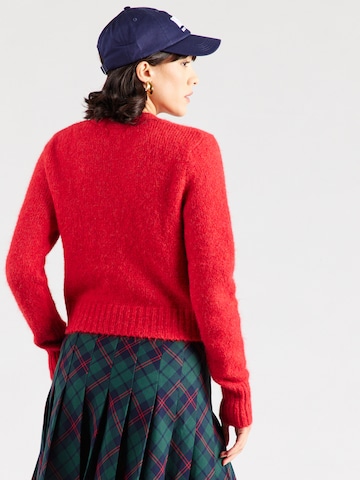 Monki Knit cardigan in Red