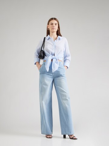 MSCH COPENHAGEN Wide leg Jeans 'Ingrid Lis' in Blue