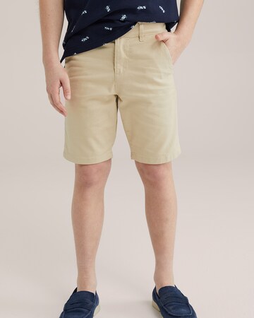 Coupe slim Pantalon WE Fashion en beige : devant