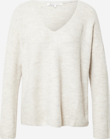 TOM TAILOR DENIM Sweater in Beige: front