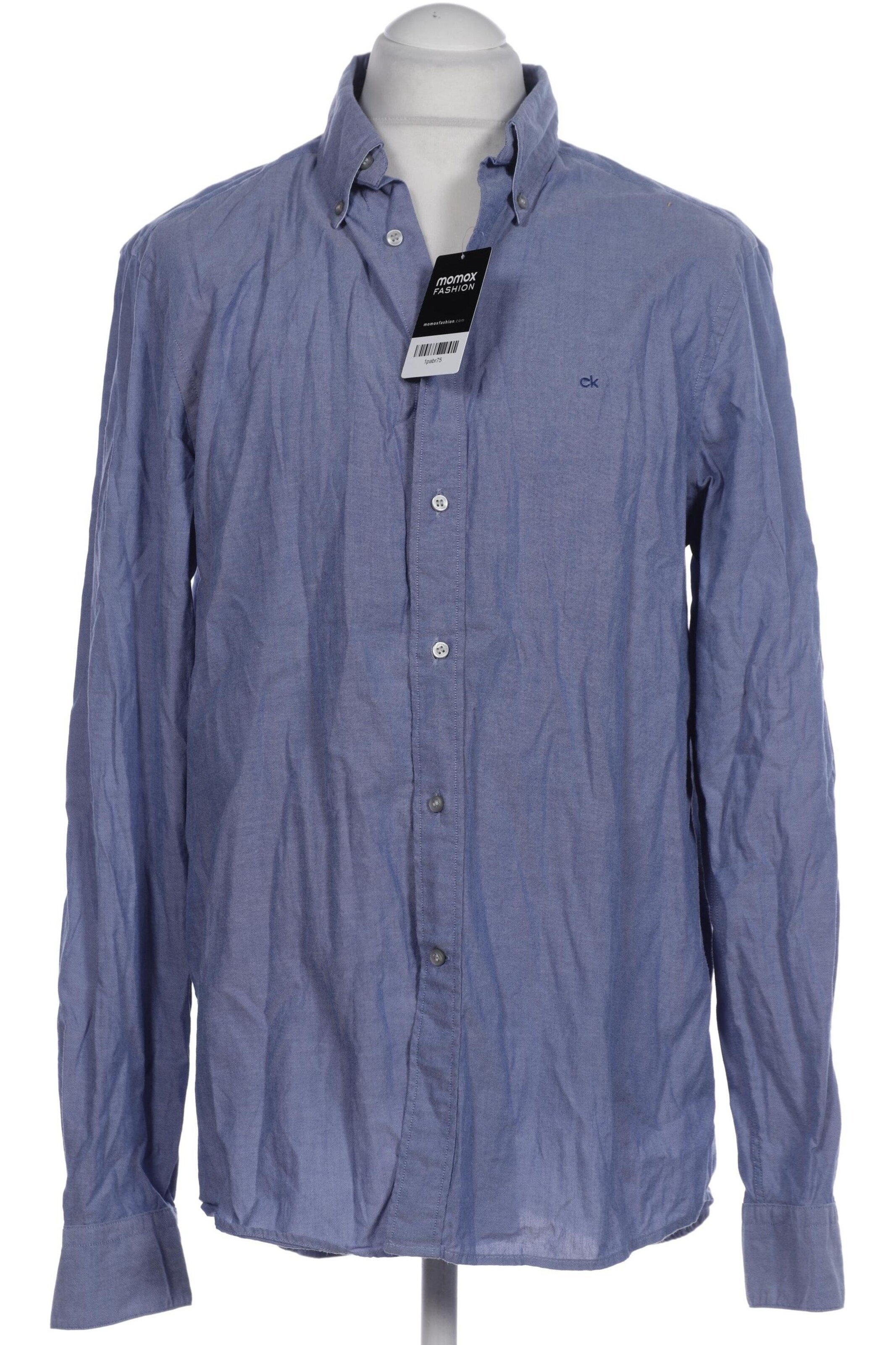 Calvin Klein Button Up Shirt in L in Blue: front
