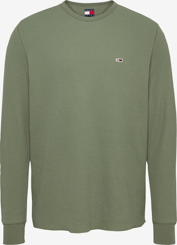 Tommy Jeans Тениска в зелено: отпред