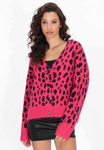 Cardigan myMo ROCKS en rose : devant
