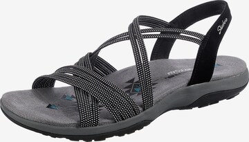 SKECHERS Sandalen met riem in Zwart: voorkant