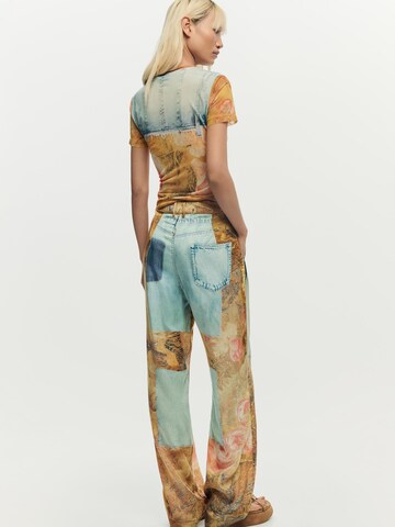 Desigual tavaline Püksid, värv kollane