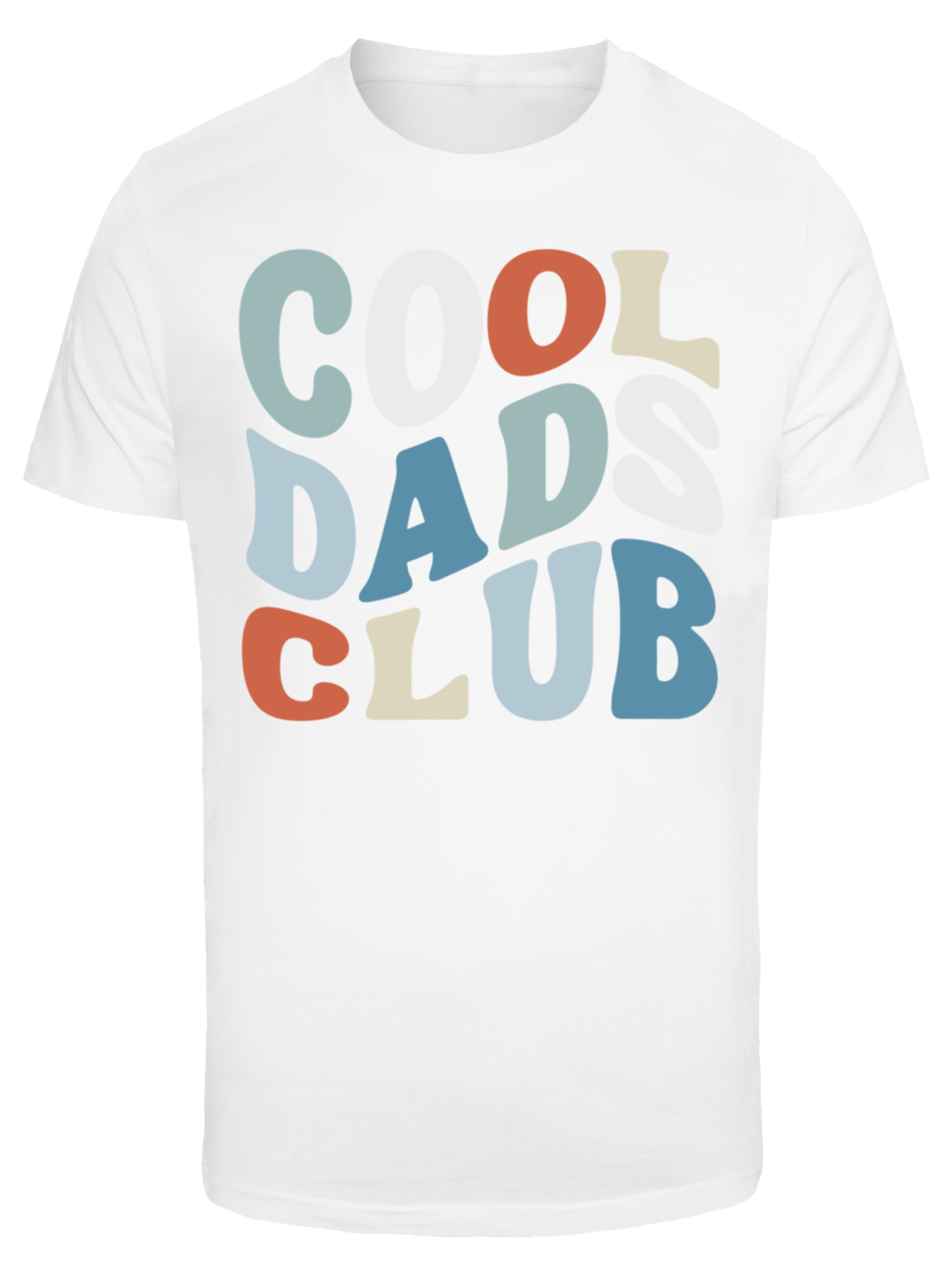 F4NT4STIC Shirt 'Cool Dads Club' in Wit: voorkant