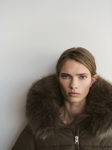 MANGO Winter coat in Brown