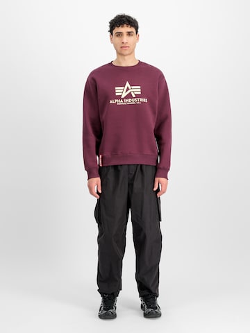 Bluză de molton de la ALPHA INDUSTRIES pe roșu