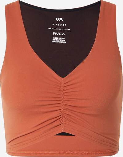 RVCA Sports Bra 'EARTH' in Chestnut brown / White, Item view