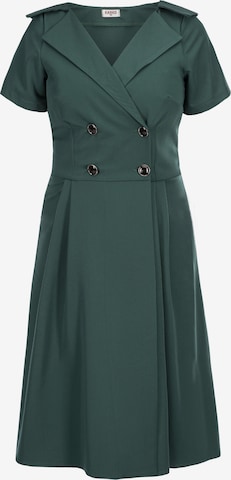 Robe-chemise ' KATARZYNA ' Karko en vert : devant