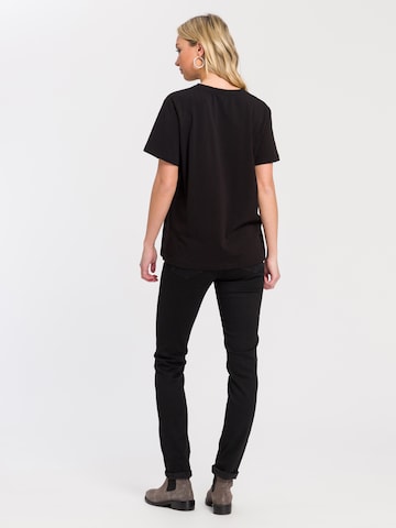 Cross Jeans T-Shirt '56026' in Schwarz