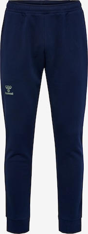 Hummel Tapered Workout Pants 'Staltic' in Blue: front