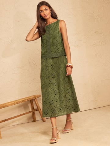 Top di love & roses in verde