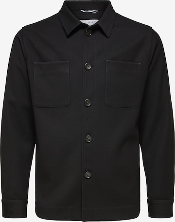 SELECTED HOMMESlim Fit Prijelazna jakna 'Benjamin' - crna boja: prednji dio