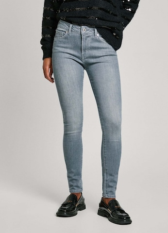 Pepe Jeans Слим фит Дънки в сиво: отпред