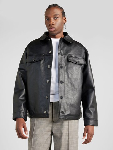 Veste mi-saison TOPMAN en noir : devant