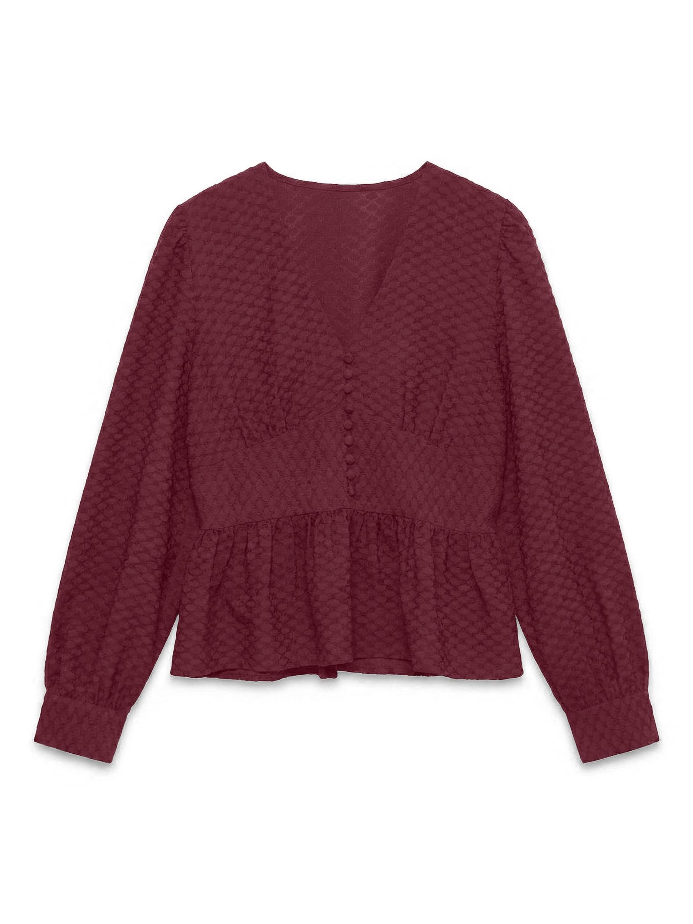 VERO MODA Blouse 'AUGUSTA' in S in de kleur Rood, Productweergave