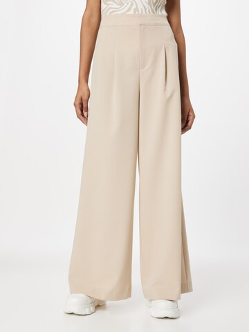 Wide Leg Pantalon à pince 'Pierre' JcSophie en beige : devant