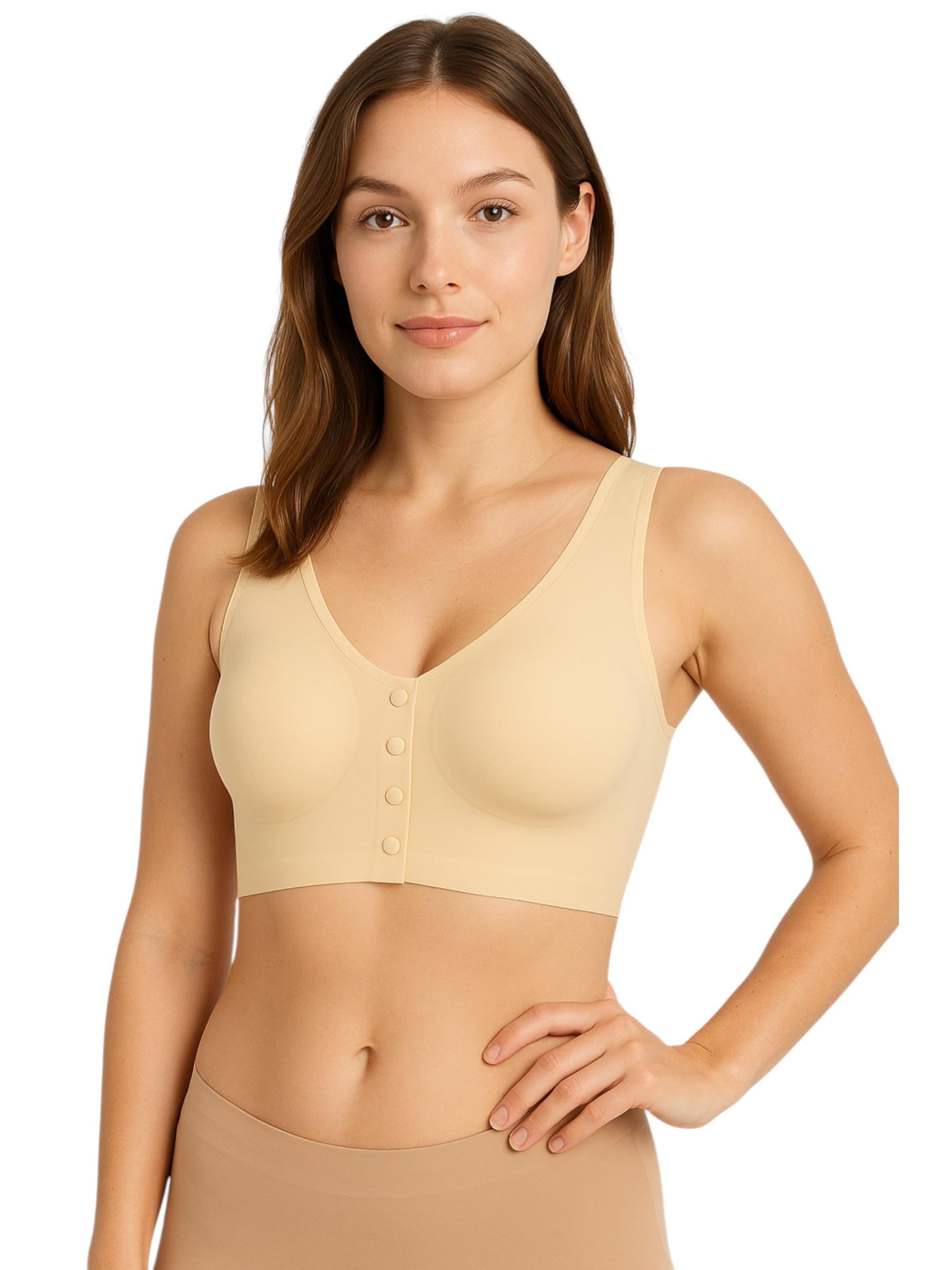 fashionshowcase - Bustier Sujetador deportivo 'FrontEase' en beige