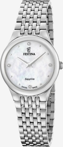 Montre à affichage analogique FESTINA en argent : devant