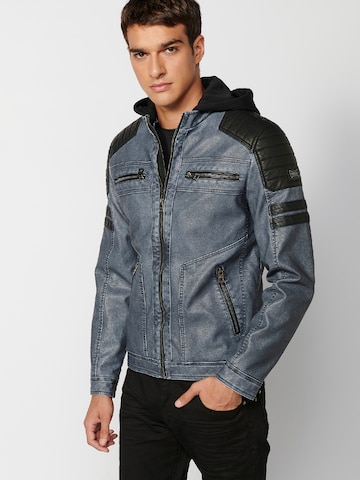 KOROSHI Between-season jacket in Blue: front