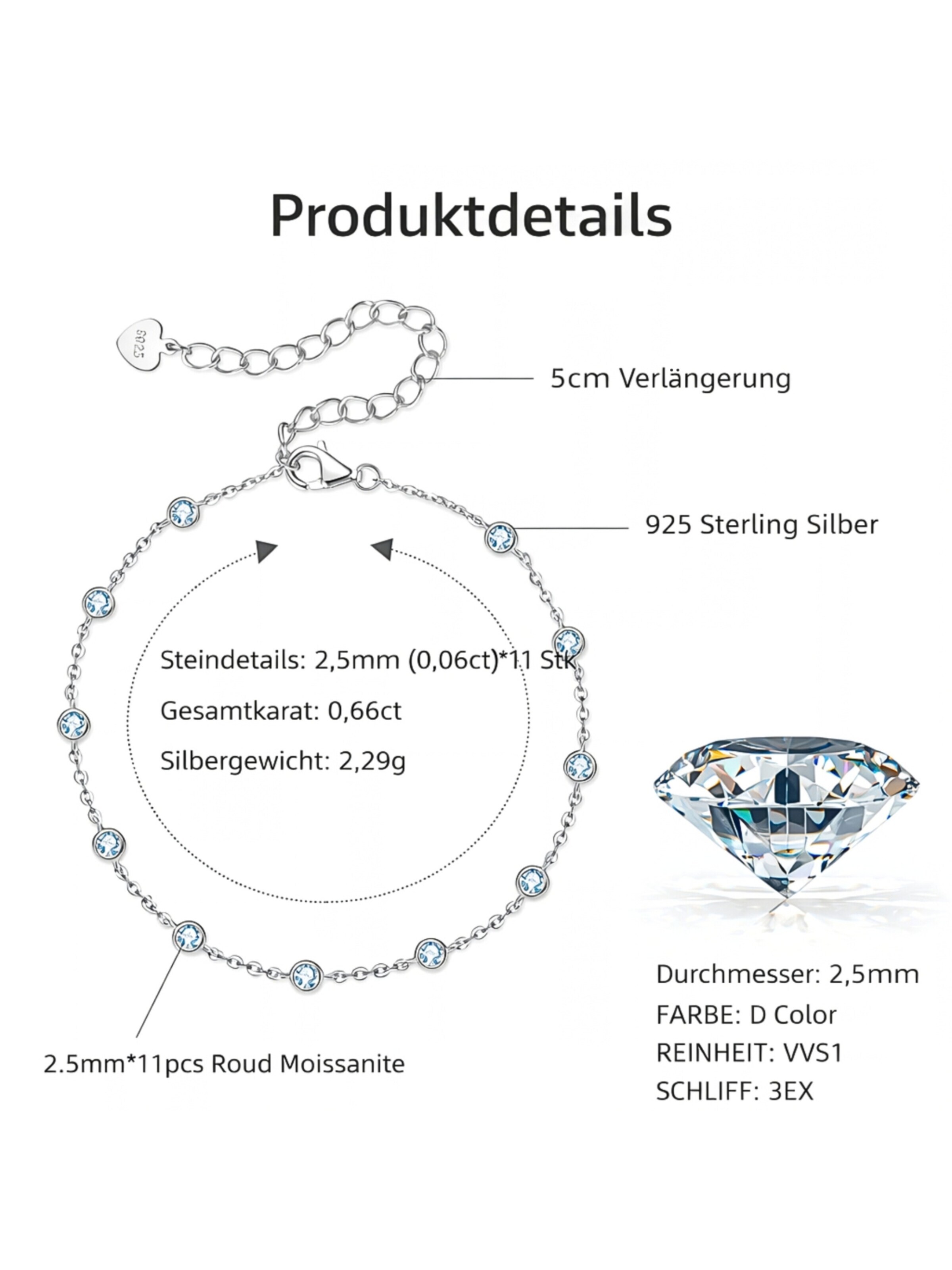 UNIQAL Armband 'CELESTA' in Zilver